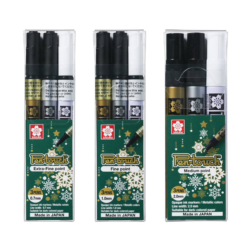 

Sakura Pen Touch Paint Marker Set of 3 (0.7mm / 1.0mm / 2.0mm)