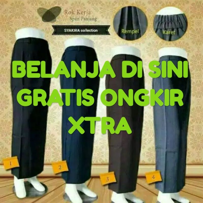 XL, 3L, 4L, 5L : SYAKIRA ROK KERJA, KANTOR MODEL SEPAN-1