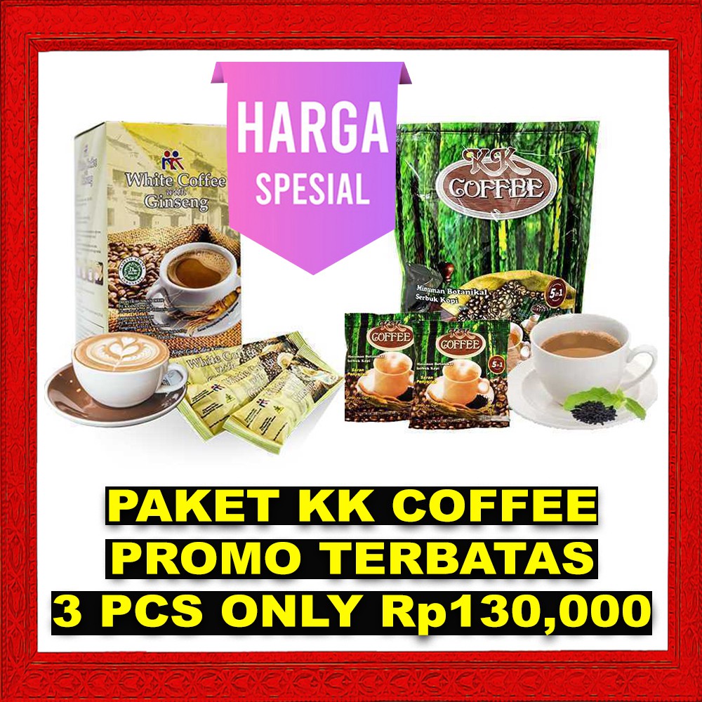 KK Coffee Kopi Kesuburan Bontanikal 5 in 1 (Tongkat Ali) White Ginseng Stamina KK Indonesia