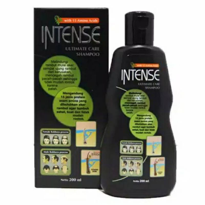 Intense Ultimate Care Shampoo 200ml intense package intense shampoo woman exp 2025