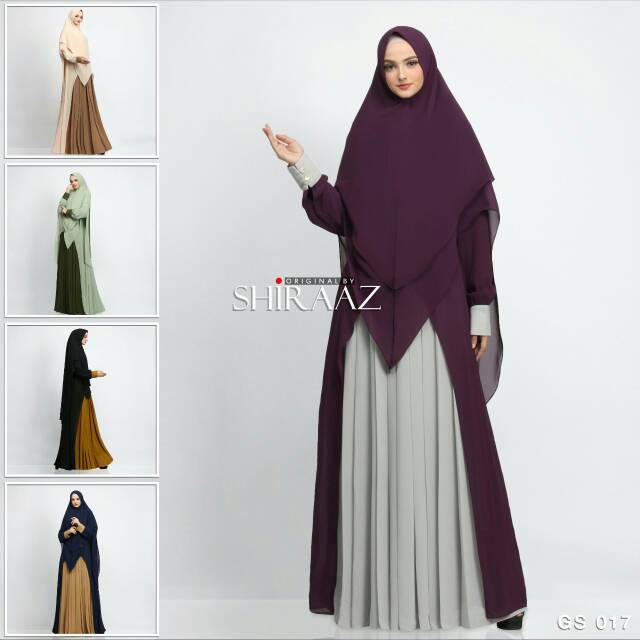 Gamis syari by Shiraaz Gs 017 ,syari cantik,keren,real pict,By shiraaz Original