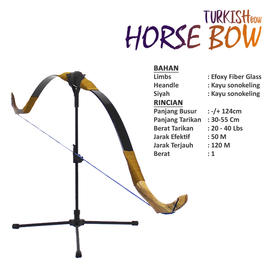 TURKISH BOW-HORSEBOW-PERLENGKAPAN ALAT PANAHAN-ALVO ARCHERY