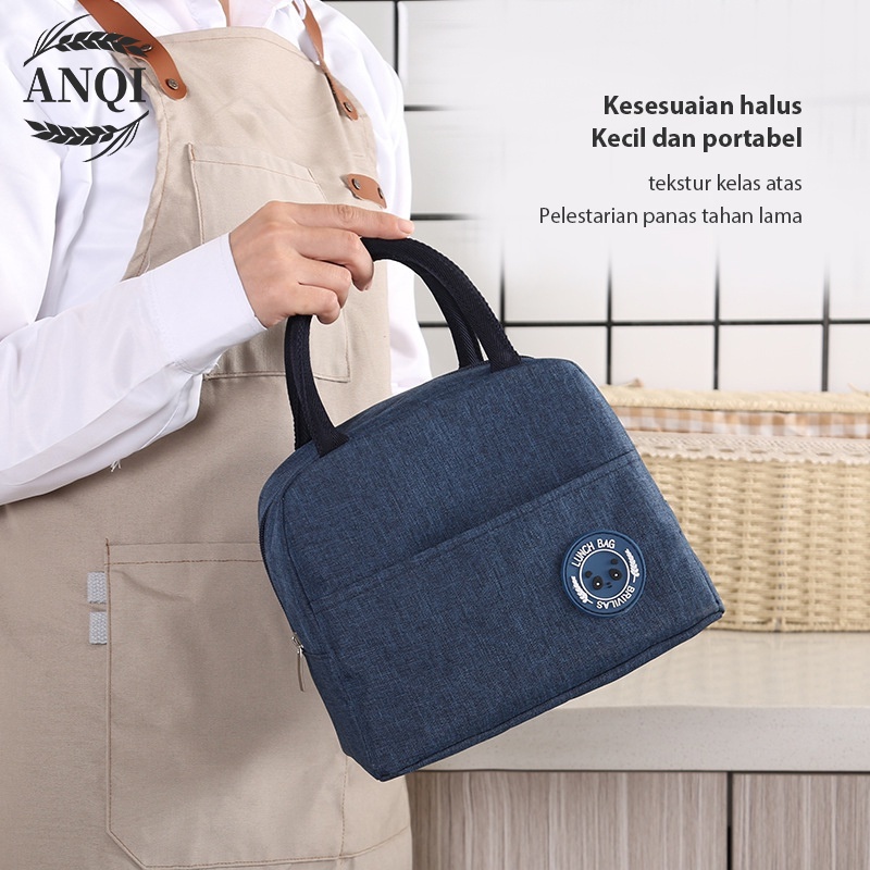 ANQI 1888 WATERPROOF LUNCH BOX / WARNA LENGKAP / Tas Bekal Makanan Anti Air / Cooler Bag Lunch Box Aluminium Foil VS-8