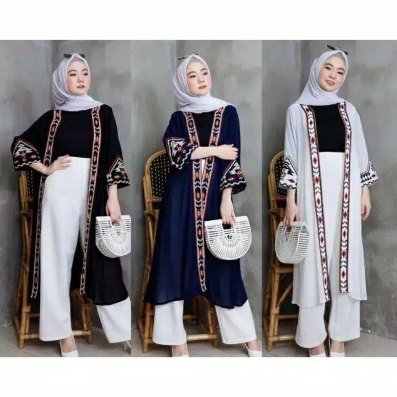 CARDI DAUN */ CARDI OUTER WANITA / BORDIR ETNIK BOHEMIAN CARDIGAN  / CARDIGAN