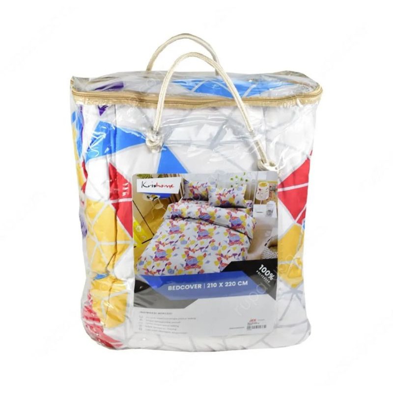 Krishome Bedcover King 210x220cm Motif Graphic