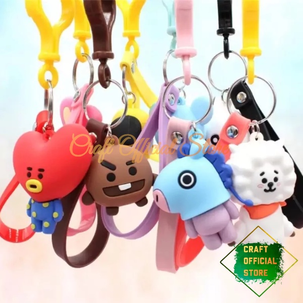 Bandul BTS Karet Karakter Clay BTS Untuk Strap Mask