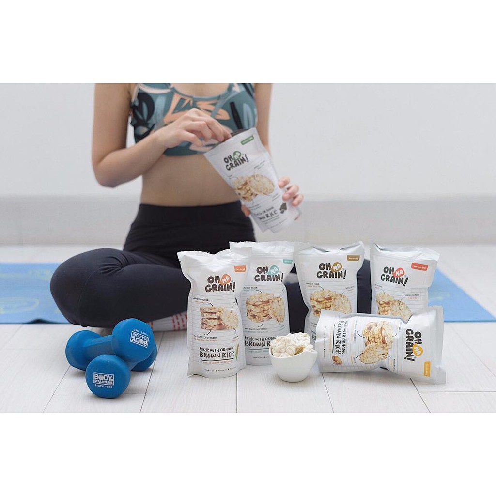 OH MA GRAIN RICE CRACKERS BERAS | KERIPIK KREKERS RICE CRISPY NON MSG SNACK CEMILAN DIET CAMILAN SEHAT ANAK