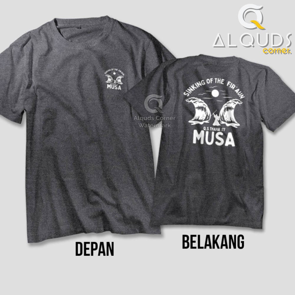 Kaos Dakwah Islami PROPHET MUSA SINKING OF THE FIRAUN / Baju Distro Santri Muslim Nabi Prophet /5609-2