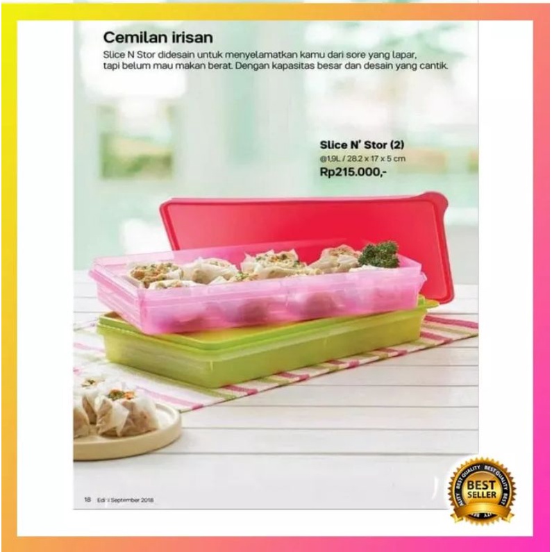 Slice n Stor Tupperware/tempat kue Tupperware