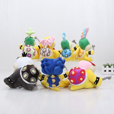 15CM Boneka Koopalings Super Mario Bros 7&quot; Koopa Plush Toy Stuffed Doll Kids Gift USA Seller Mainan