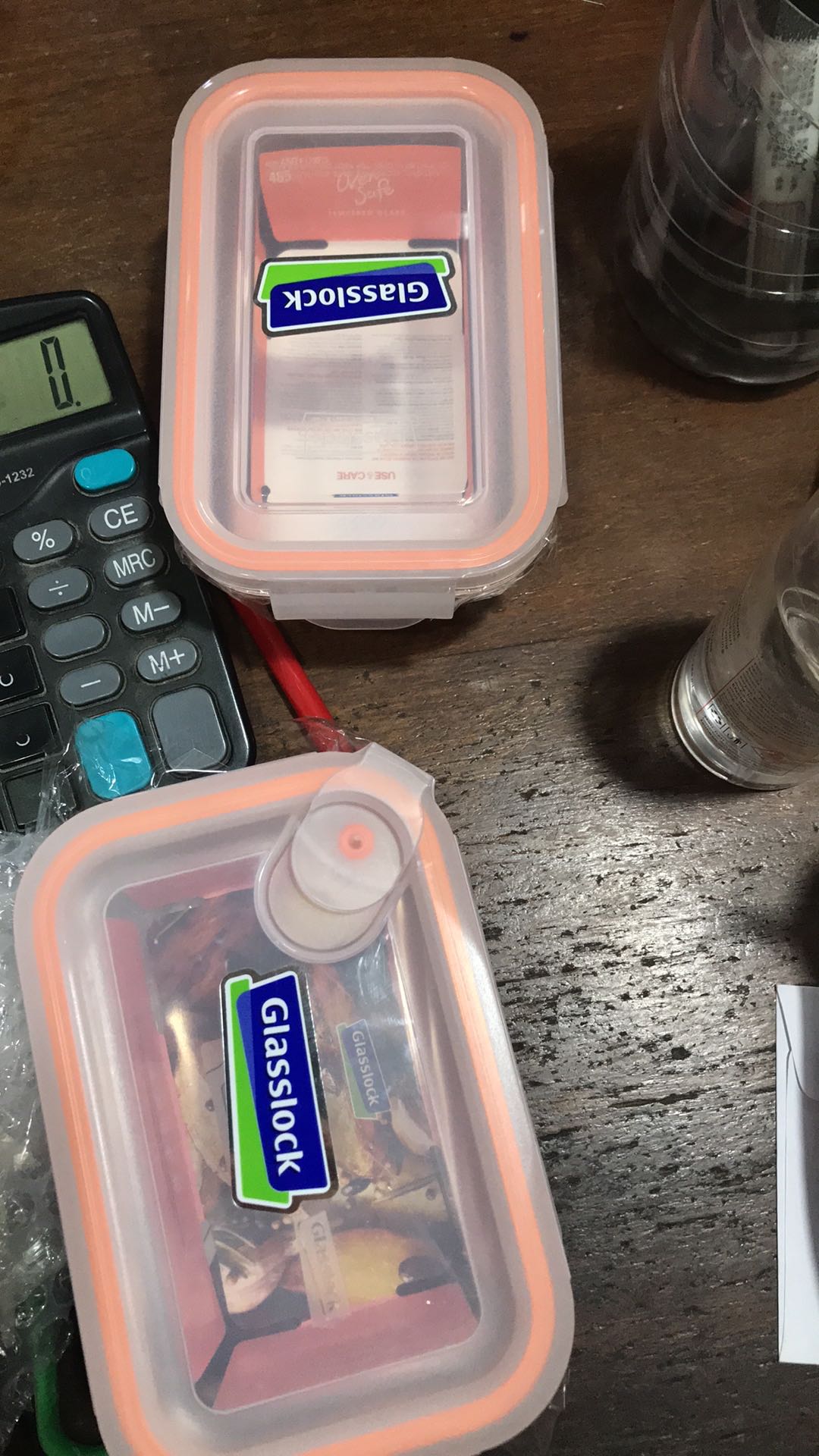 Tempat Makan 480 Ml Glasslock Oven Safe Wadah Makanan Aircap Lunch Box - Oranye