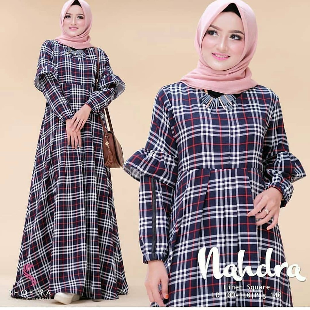 Baju NADHIRA DRESS Gamis Dress Balotely Muslim Wanita Hijab Terbaru Termurah baju hamil