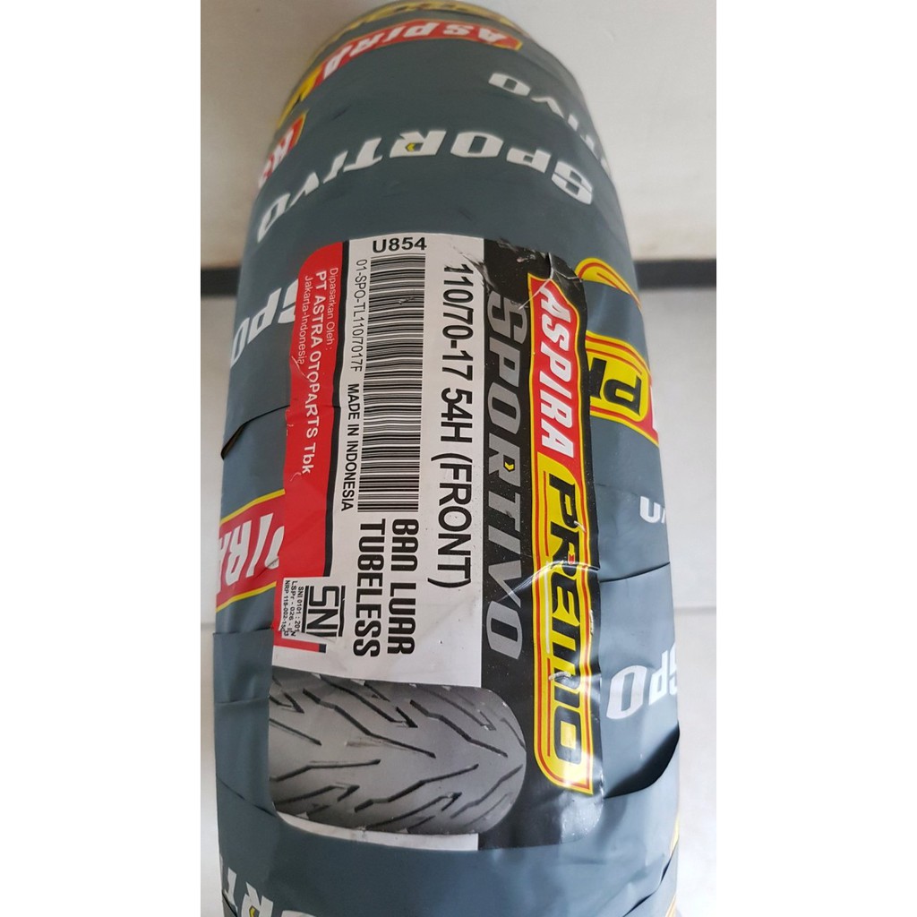 Aspira Premio Sportivo 110/70-17 Front Tubeless Ban Motor