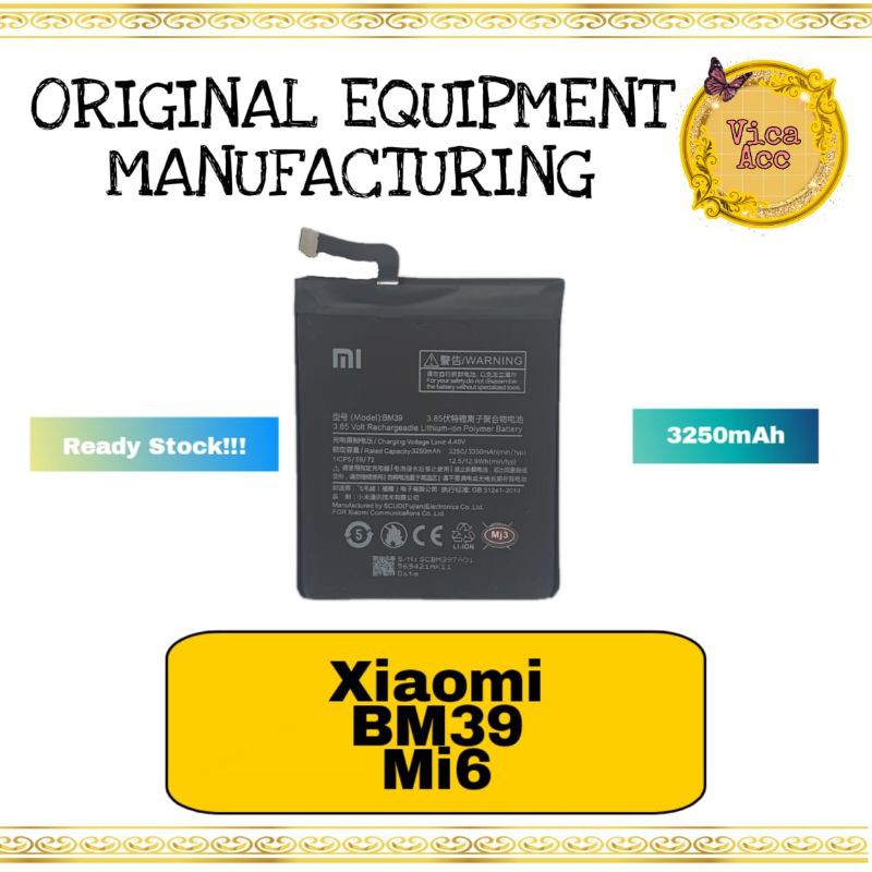 Baterai battery batre xiaomi BM39 mi6 mi 6