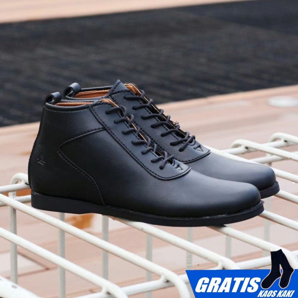 Sepatu boots pria heroes model klasik Sepatu Pantofel Hitam Pria