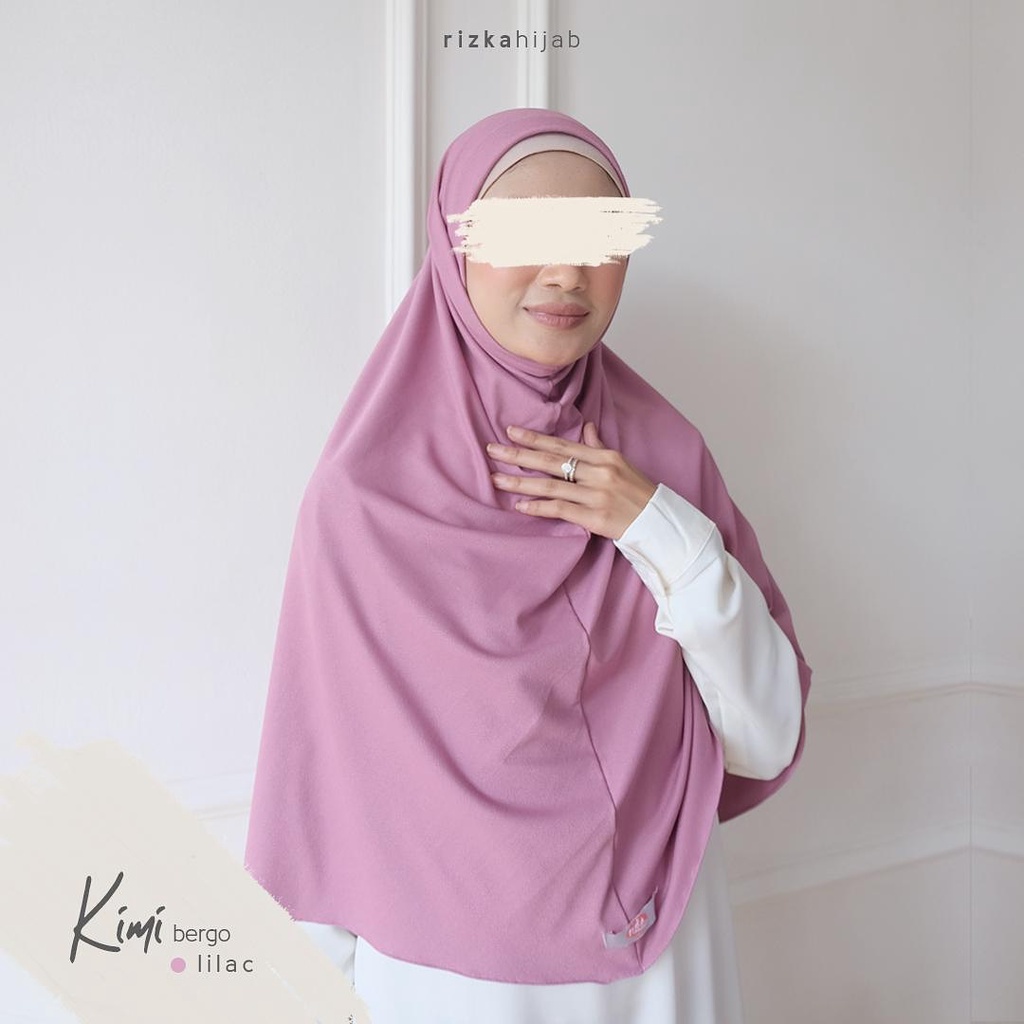 Bergo Kimi Warna Lilac Bergo instan untuk olahraga