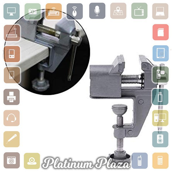 YTC Vise Clamp Capit Meja Alat Penjepit Kayu - 12E8F3 - Silver`18414X-