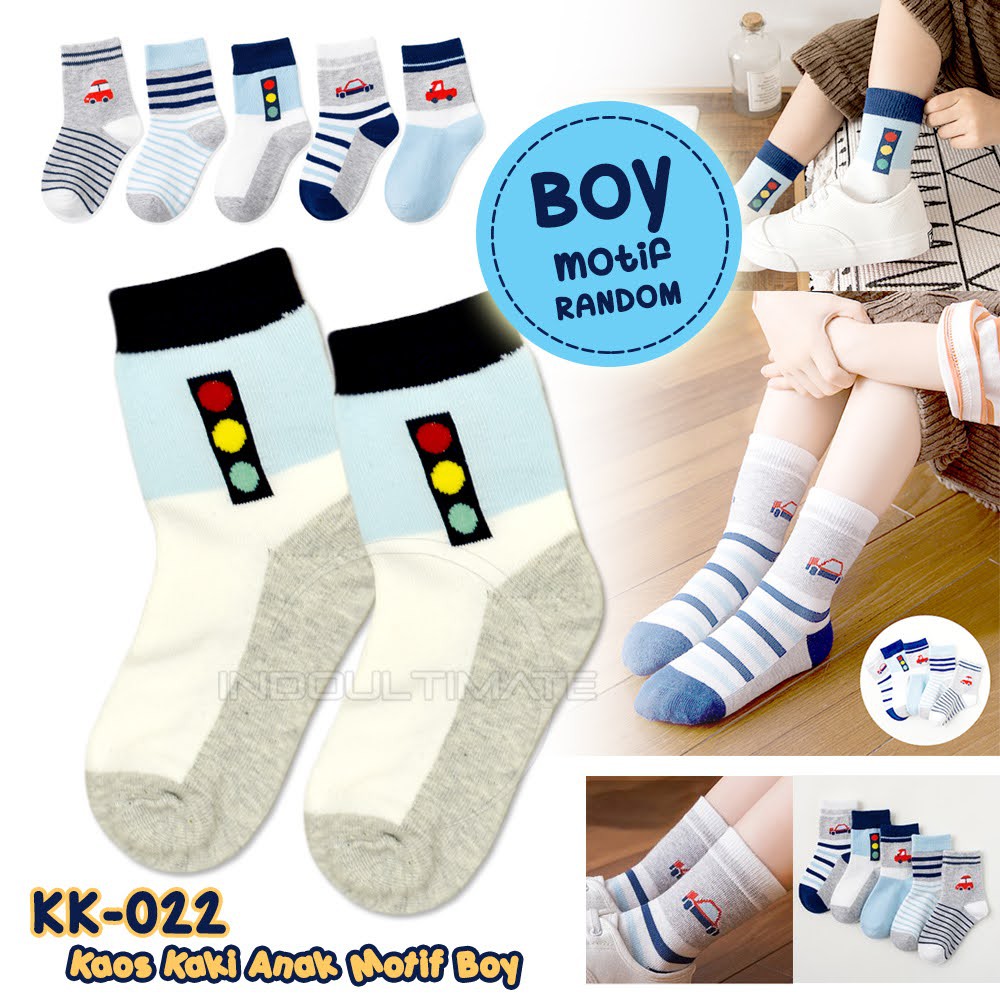 [ 4 - 6 Thn ] 1 Pcs Kaos Kaki Anak Kaos Kaki Balita Motif Random KIDS SOCKS KKA-021 KKA-022