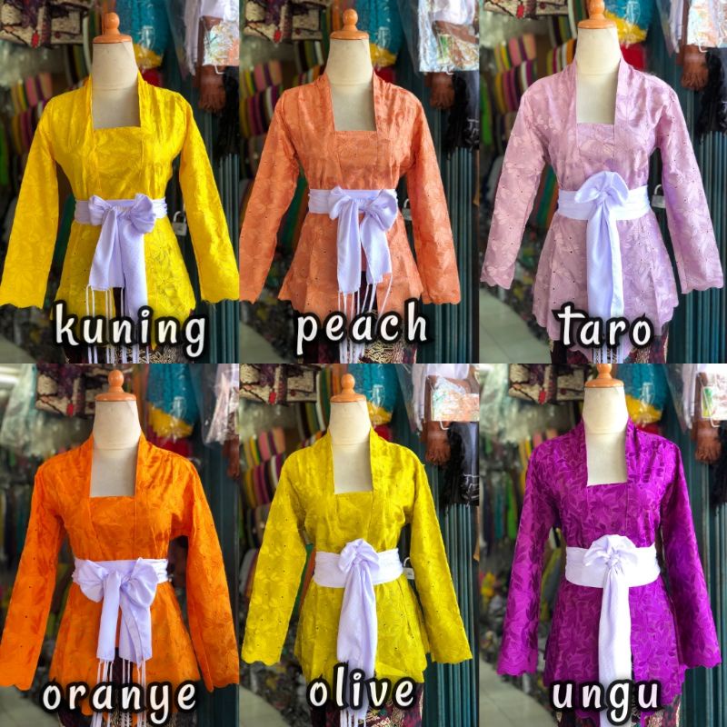 kebaya katun bolong,motif bunga