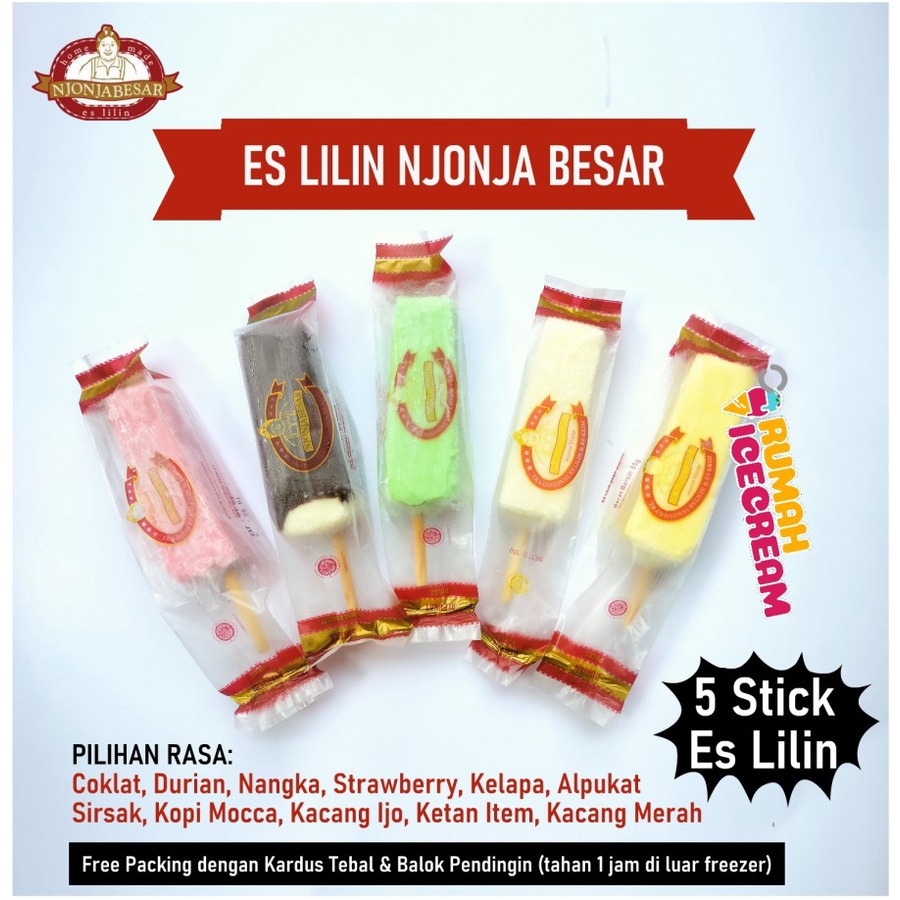 

Ice Cream Lilin Aneka Rasa Njonja Besar 5 Stick