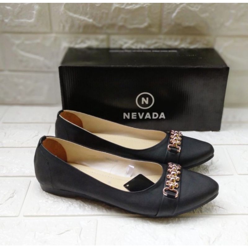 Sepatu formal Flatshoes Nevada Original wanita terbaru 36-40