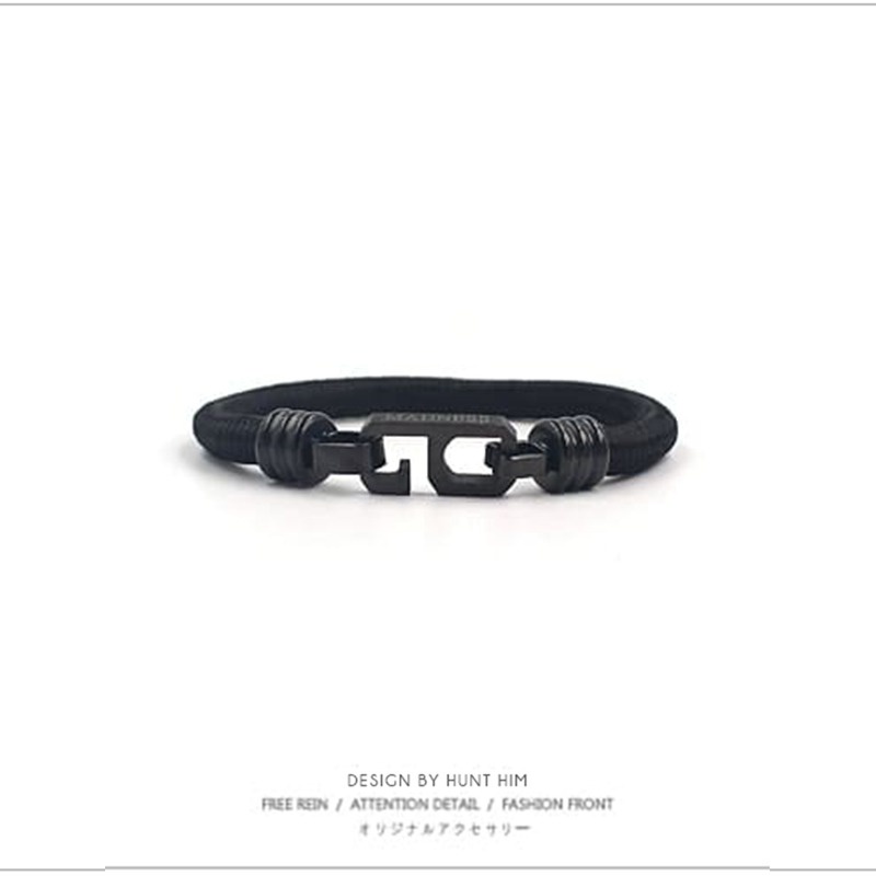 GELANG UNISEX MADNESS KAIN STAINLESS ANTI KARAT KOREA BLACK