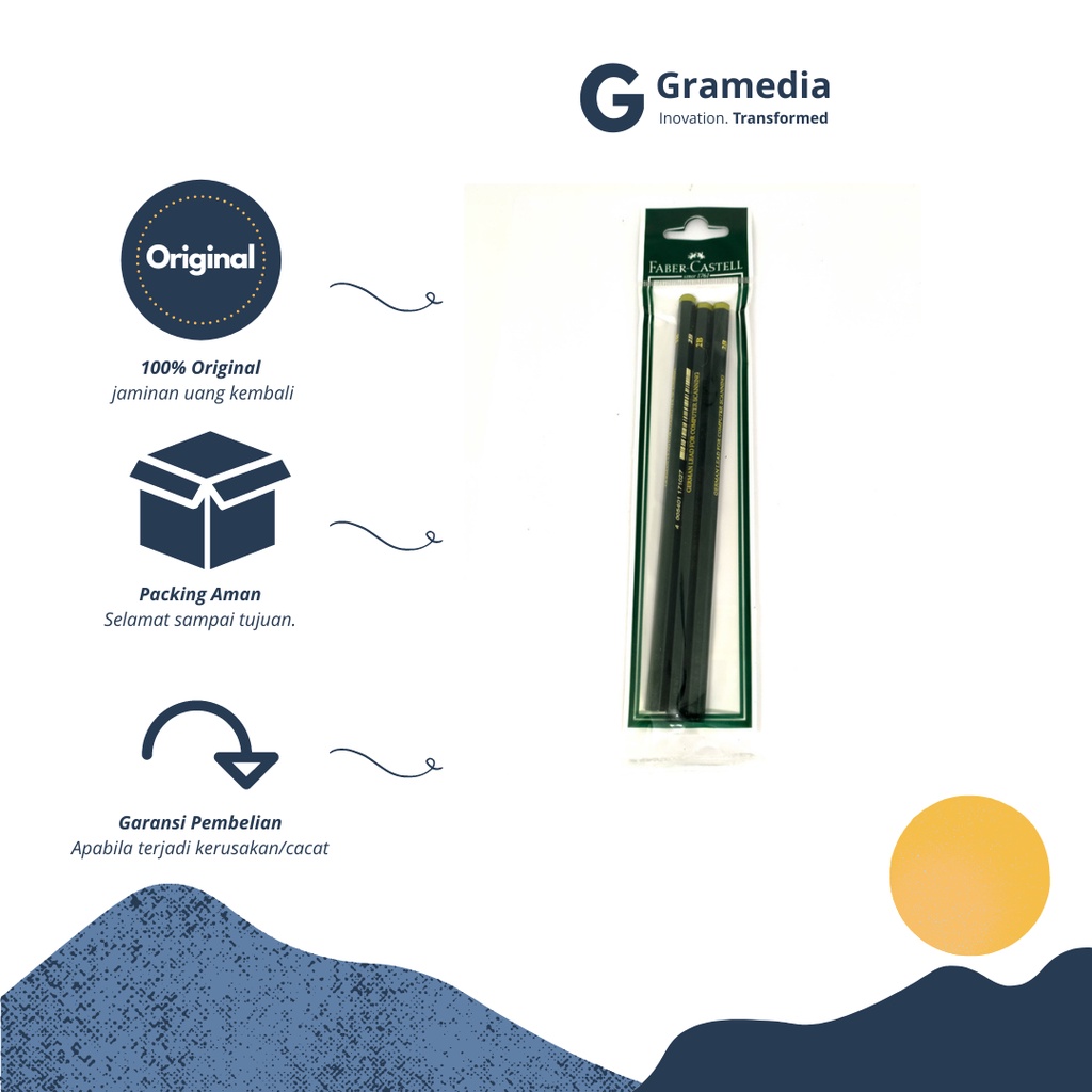 

Gramedia cikupa - Faber Pencil 9000 2B Set 3 pcs