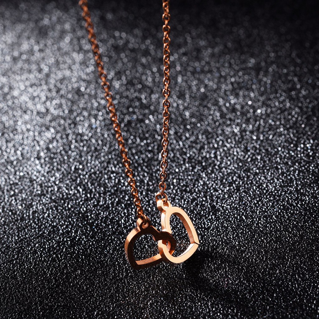 [New] Kalung titanium mini love korea hadiah wanita cewek anti karat KK120