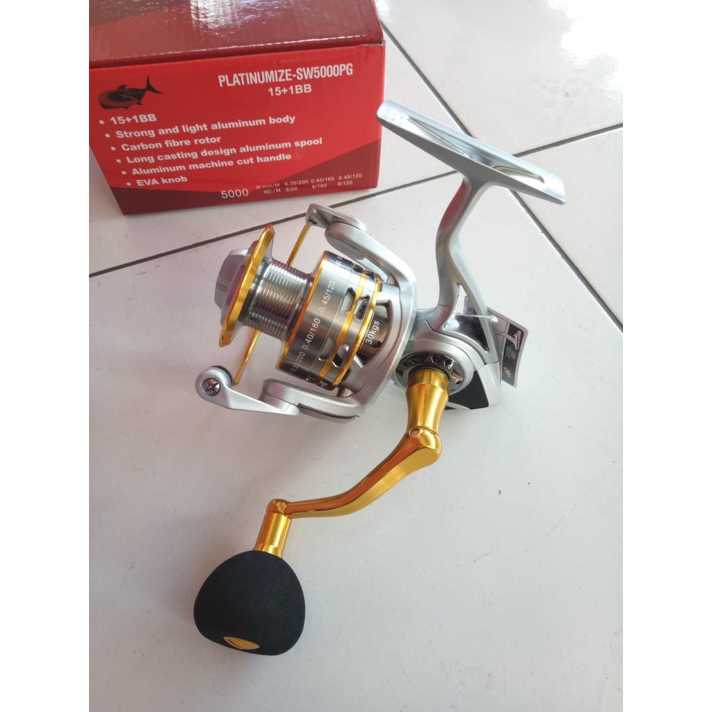 Reel Pancing G-tech Platinumize SW4000PG DAN SW5000PG Max drag 30kg