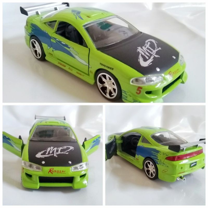 Mainan Diecast Jada Mobil Mitsubishi Eclipse Fast & Furious 1:32 Bekas