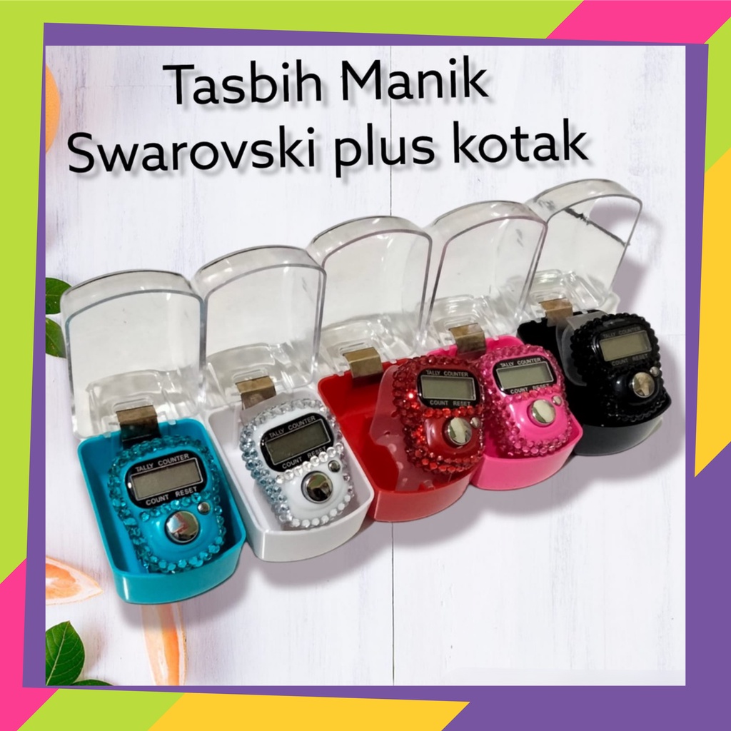 1620 / Tasbih manik digital swarovki / Tasbih digital mutiara free kotak / Tasbih digital counter