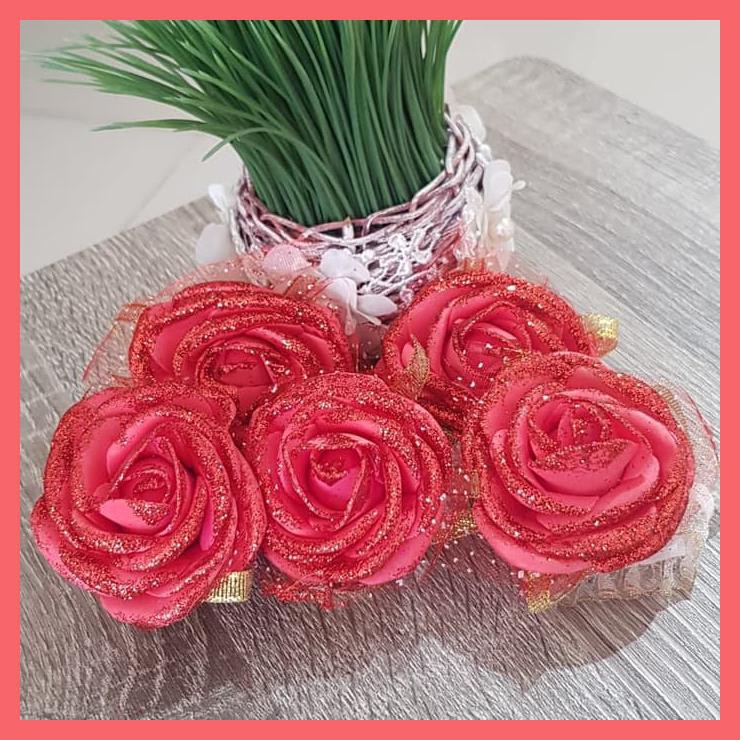 HAND CORSAGE WEDDING CORSAGE BRIDEMAID CORSAGE BUNGA TANGAN - PUTIH