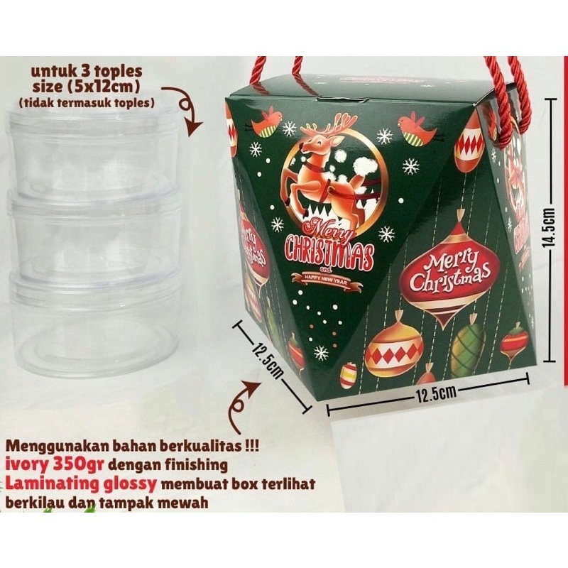 

BOX KARDUS DUS 3TOPLES DEER NATAL