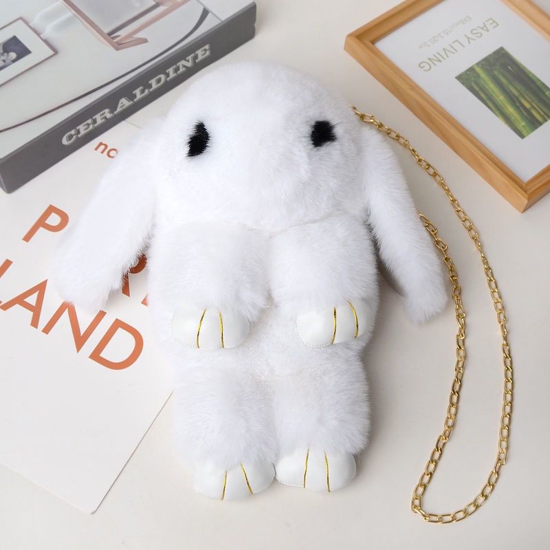 Tas Ransel Bulu Halus Wanita BESTIE RABBIT Tas Lucu Bulu Lembut Tas Perempuan Baby Bunny Beauty Bisa COD-White Kelinci 🐰🍫