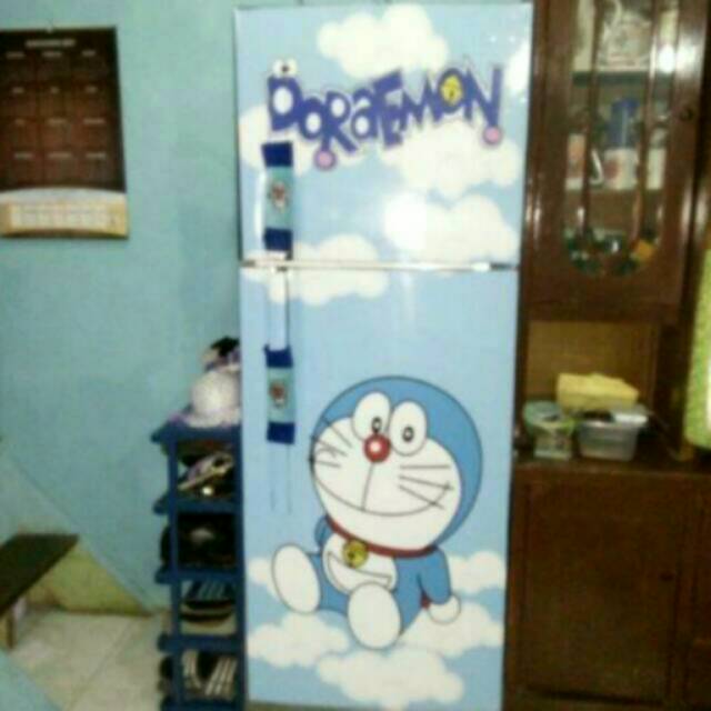 Stiker kulkas dua pintu