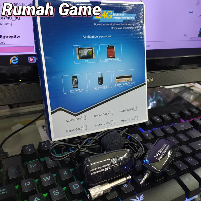 Microphone Mic Clip On Wireless 2.4G PRANK VLOG untuk Smartphone HP