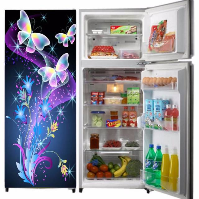 Stiker kulkas dua pintu