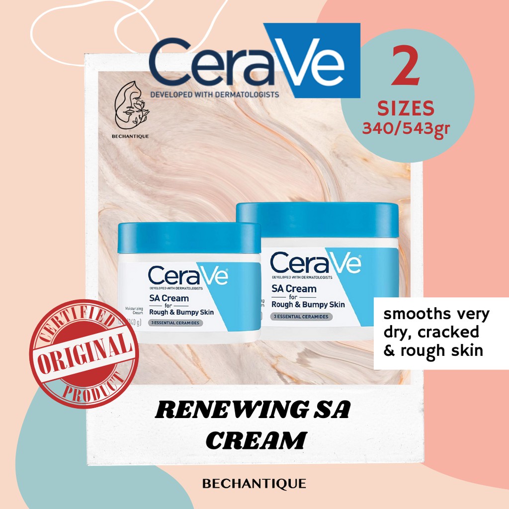 Original CERAVE Renewing SA Cream CeraVe SA Cream Salicylic Acid Cream Pelembab Kulit Kering