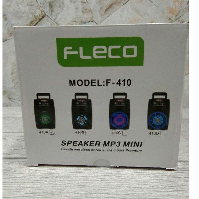 Speaker Bluetooth Fleco Terbaru F-410(Bonus Mic Satu)