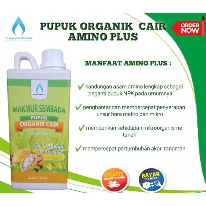 paling diminati] Pupuk Organik Cair Amino Plus, Pupuk Amino Tanaman 1 Liter