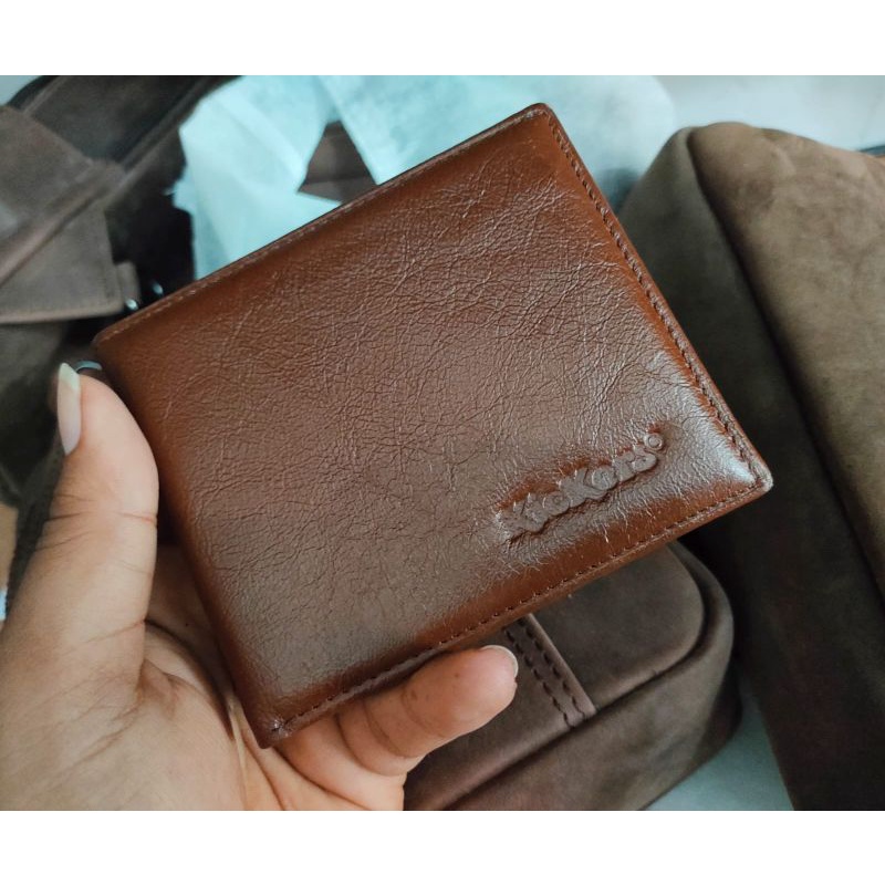 Dompet Pria Kulit Sapi Asli Sale-Coklat tua kickerss