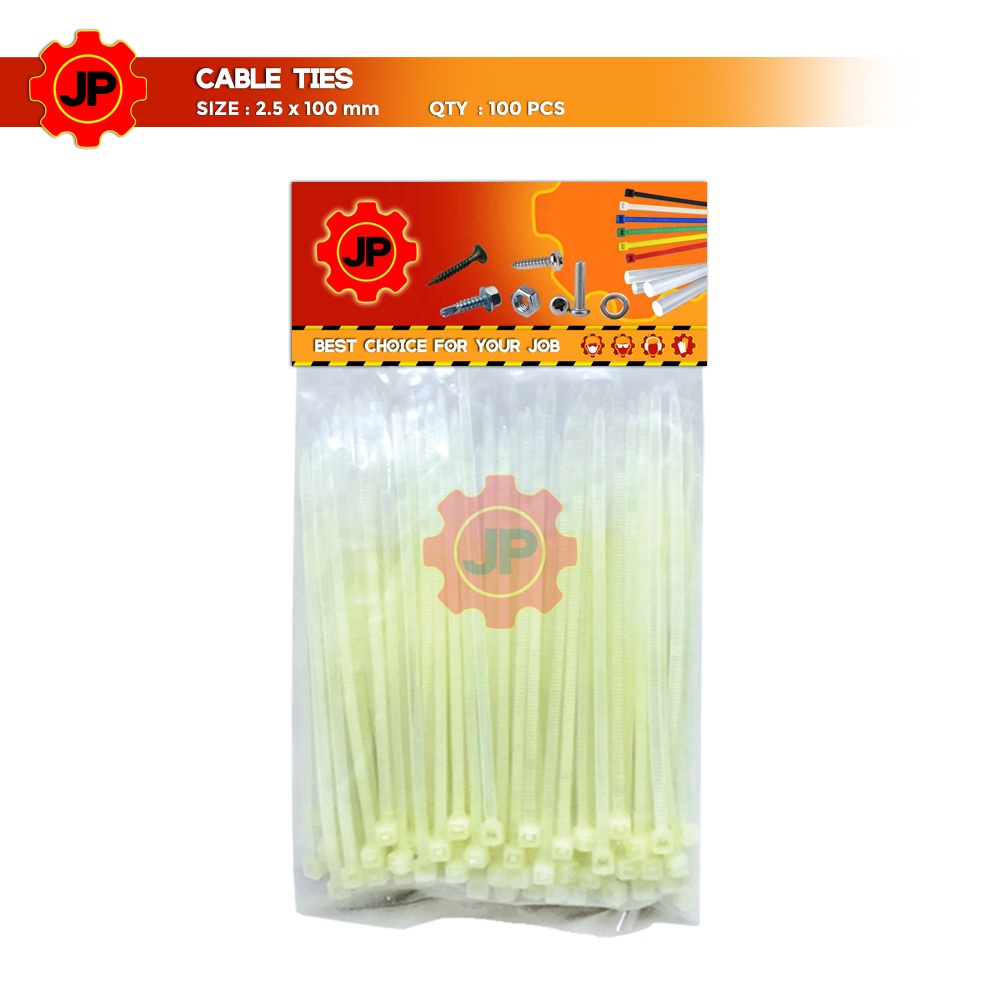 KABEL TIES 2.5 x 100 MM PUTIH - PENGIKAT KABEL TIS - CABLE TIE 100 PCS