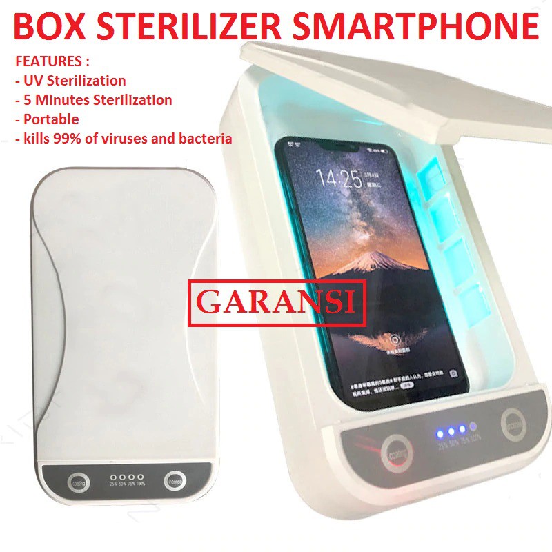 Smartphone Sterilizer Box Disinfection Ultraviolet UV - CC341-OUYORCAR-steril handphone-bunuh virus