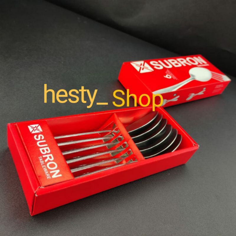 Sendok Makan Stainless Tebal High Quality Sendok Bintang Isi 6pcs Subron