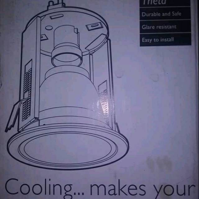 Kap Fitting Rumah Lampu Downlight Philips FBS 110 E27 4.5 inch putih