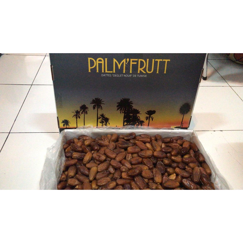 

Best Seller! Kurma Madu Tunis Merk Palm Fruit / DUS 5 KG Fresh Manis Harga Grosir