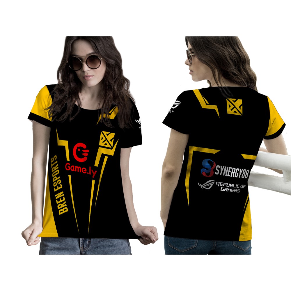 [Riashop] Kaos JERSEY TEAM ESPORTS Wanita | Kaos Jersey Gaming Lengan Panjang - FS