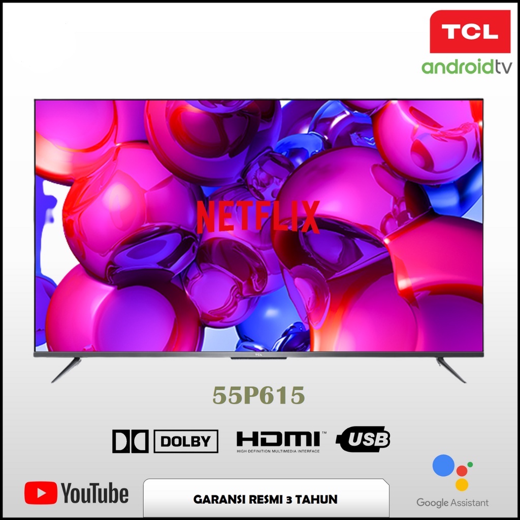 LED TV TCL 55P615 4K HDR Android TV 55 Inch
