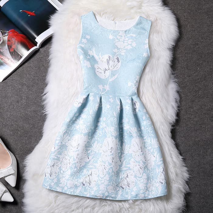 Cocktail Party Dress Silver Blue/ Dress Pesta / Dress Mini