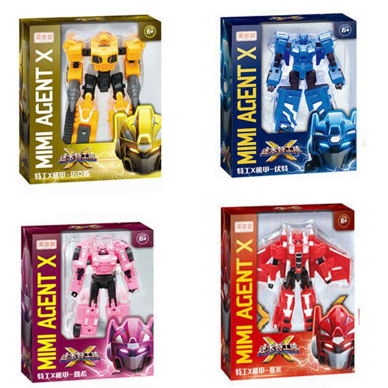 27CM  Mainan Miniforce X Lucybot Lucy Bot Ranger 5 Styles Transformer Machine Car Figure Toy